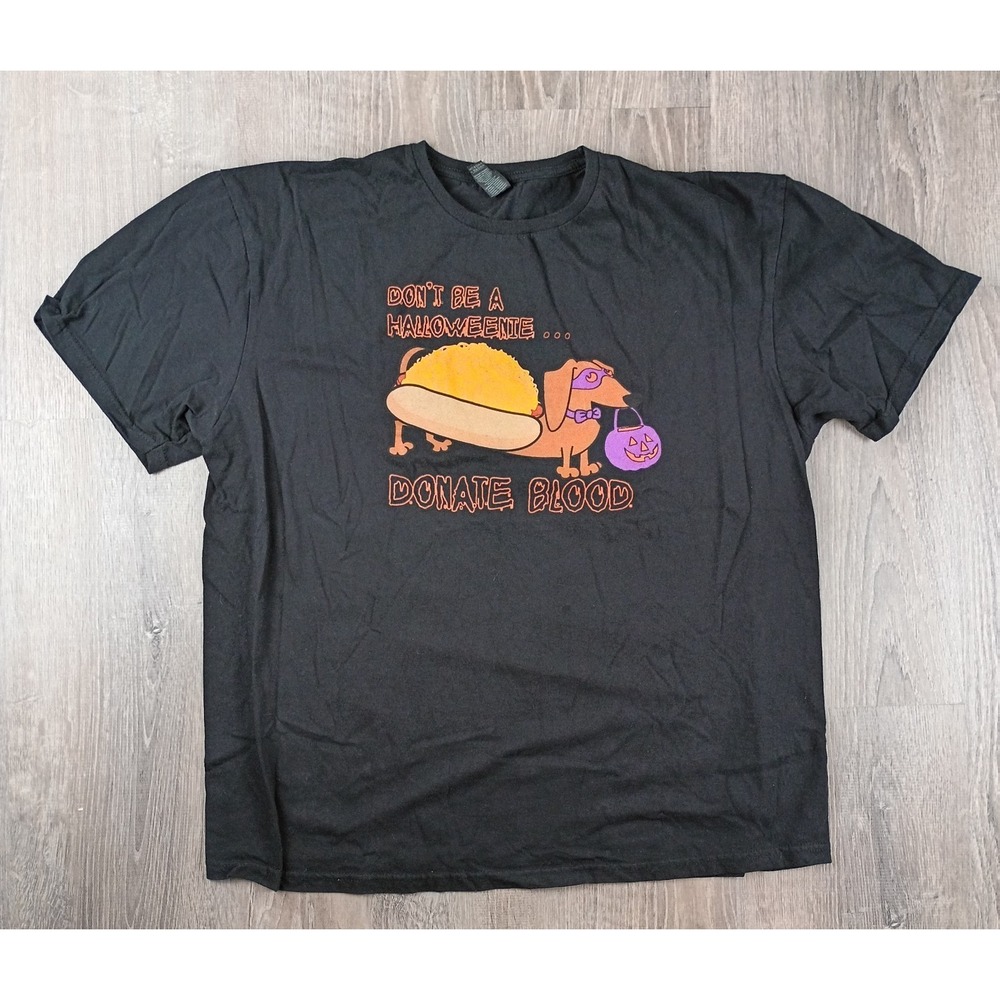 Dont Be A Halloweenie Donate Blood UC Hoxworth Cincinnati Soft Cotton T-Shirt XL